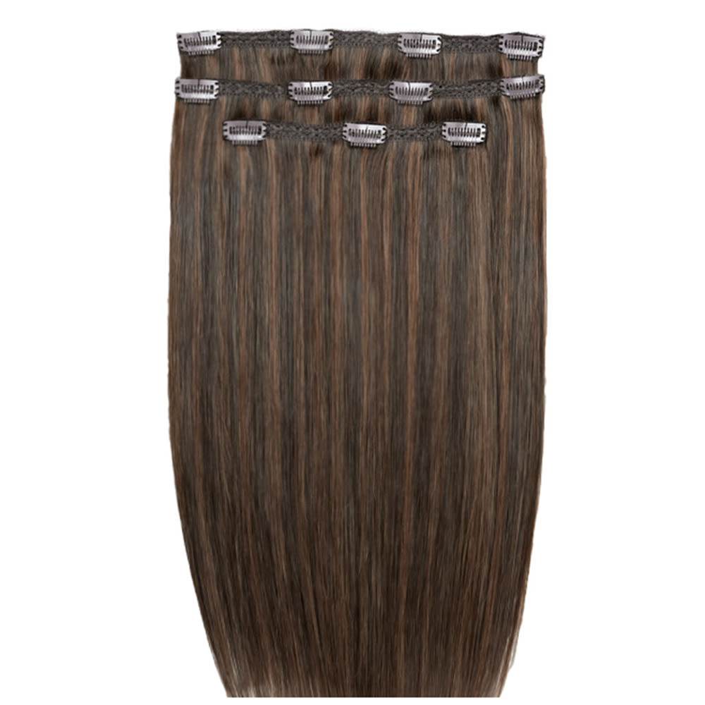 Beauty Works 18" Deluxe Remy Instant Clip-In Hair Extensions Espresso Brown