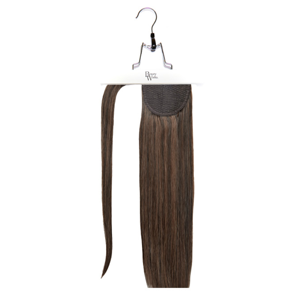 18" Super Sleek ClipIn Invisi Ponytail Espresso Brown