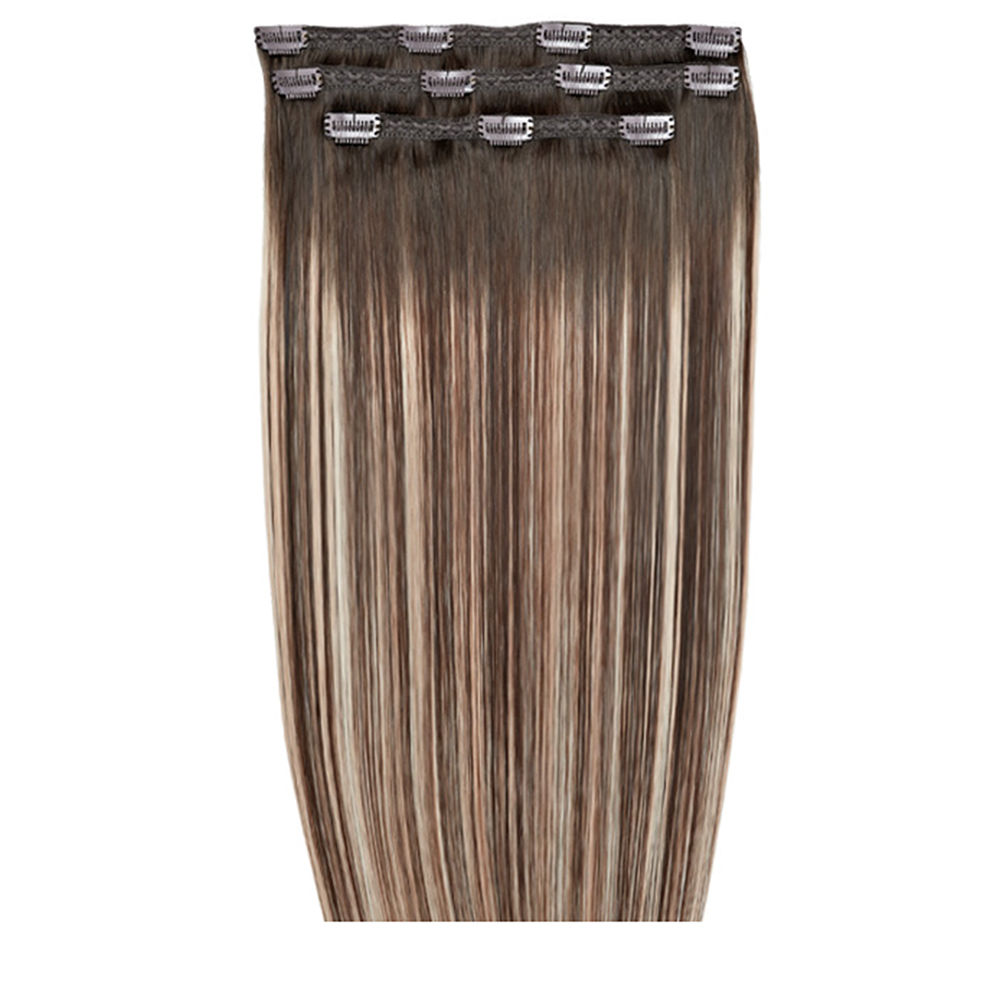 20" Deluxe Remy Instant ClipIn Hair Extensions Walnut