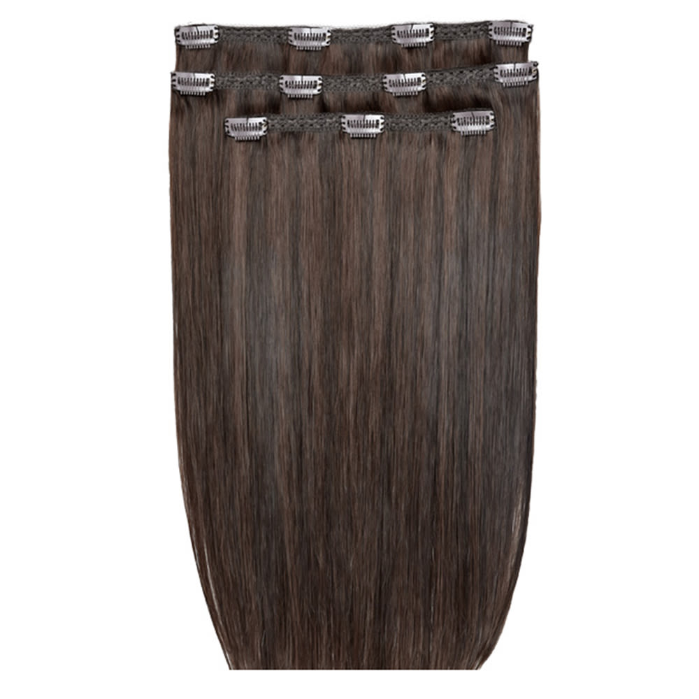 Beauty Works 18" Deluxe Remy Instant Clip-In Hair Extensions Dark Chocolate