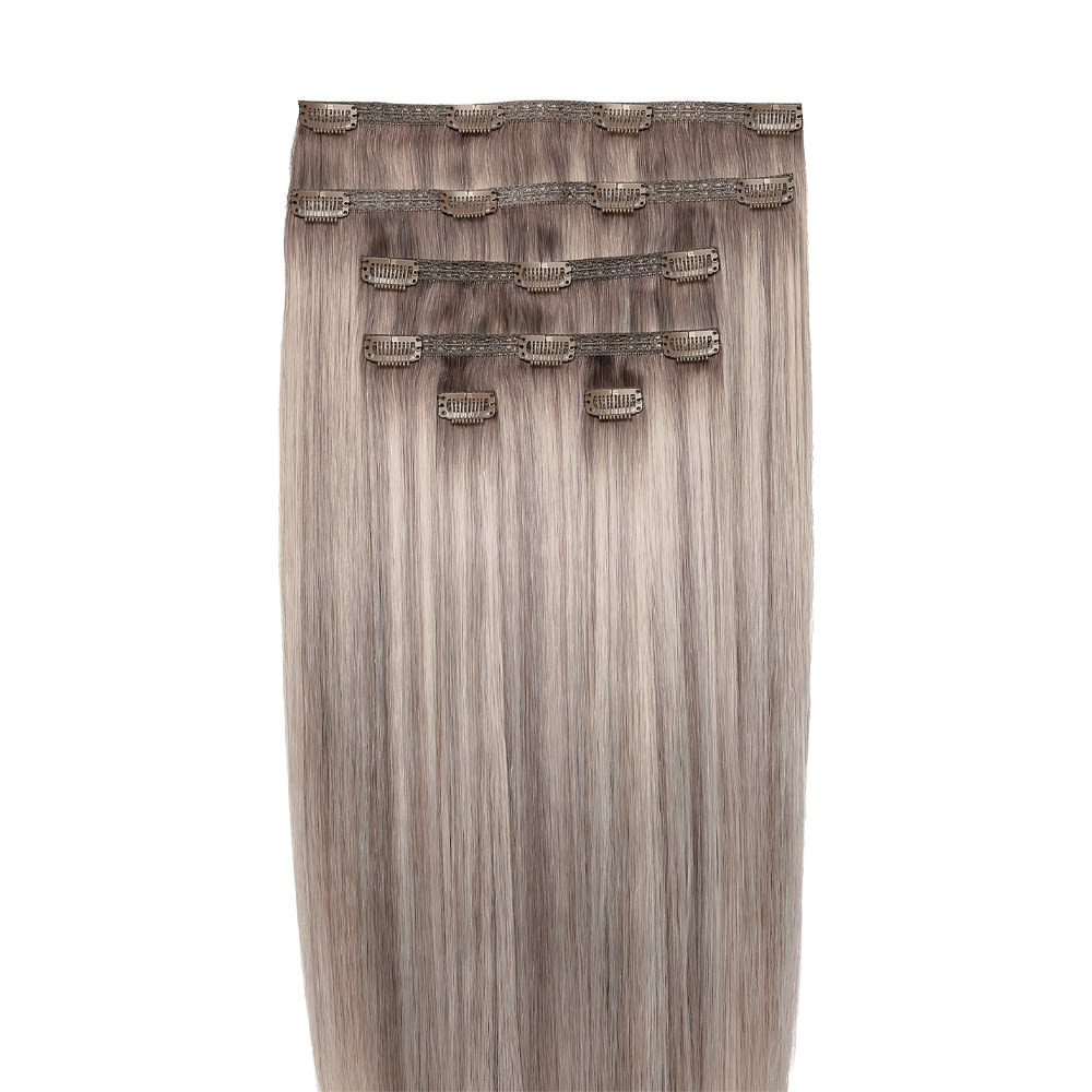 Beauty Works 18” Molly-Mae Double Hair Set Clip-In Extensions Swiss Blonde