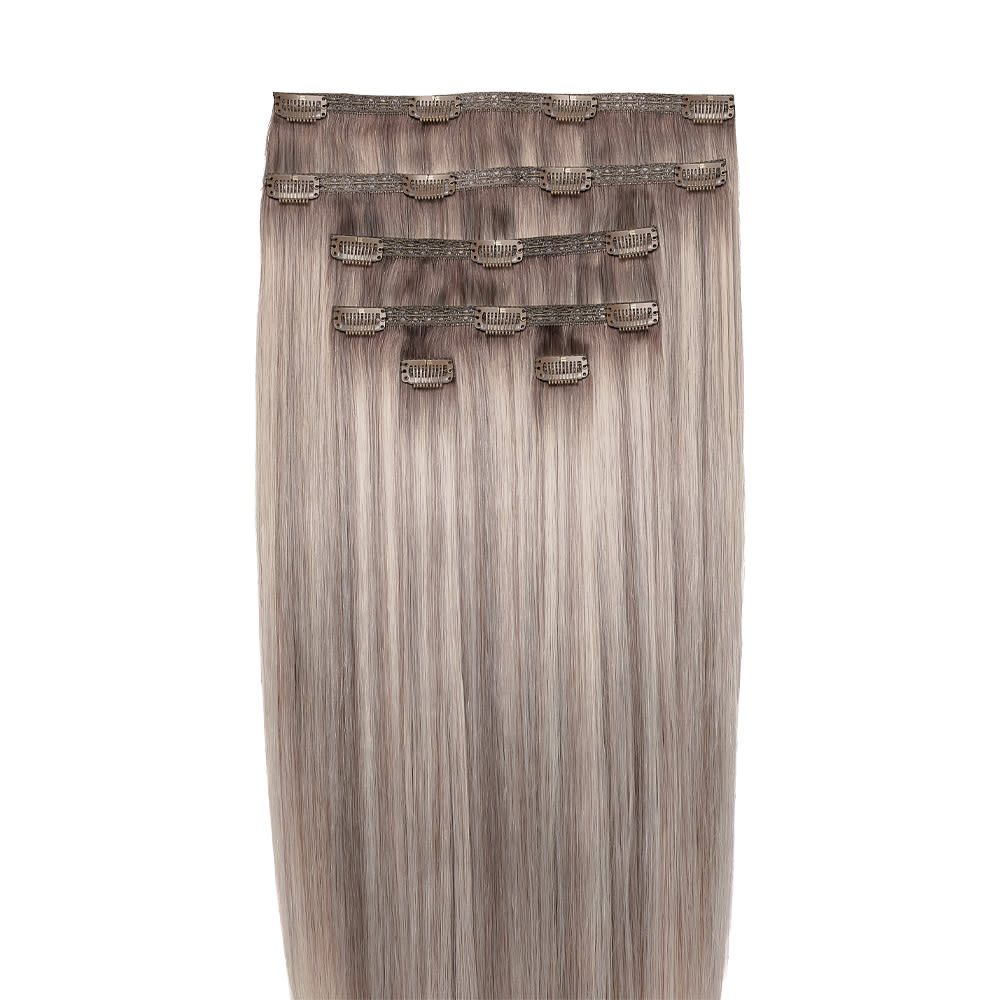 Beauty Works 20” Molly-Mae Double Hair Set Clip-In Extensions Swiss Blonde