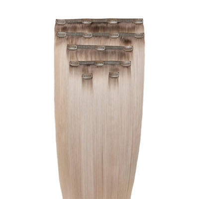 Beauty Works 20” Molly-Mae Double Hair Set Clip-In Extensions Glacier Blonde