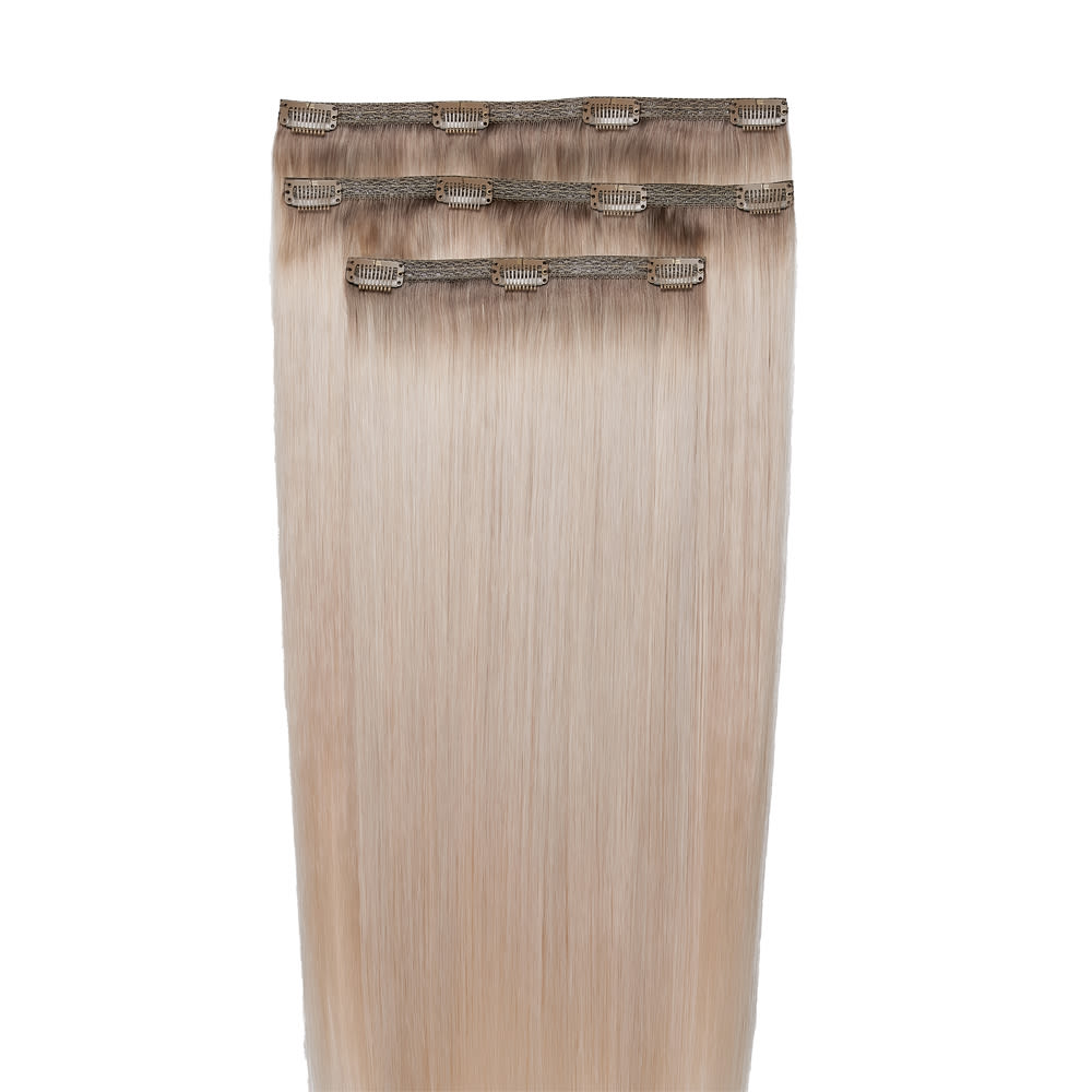 Beauty Works 18” Molly-Mae Deluxe Remy Clip-In Hair Extensions Glacier Blonde