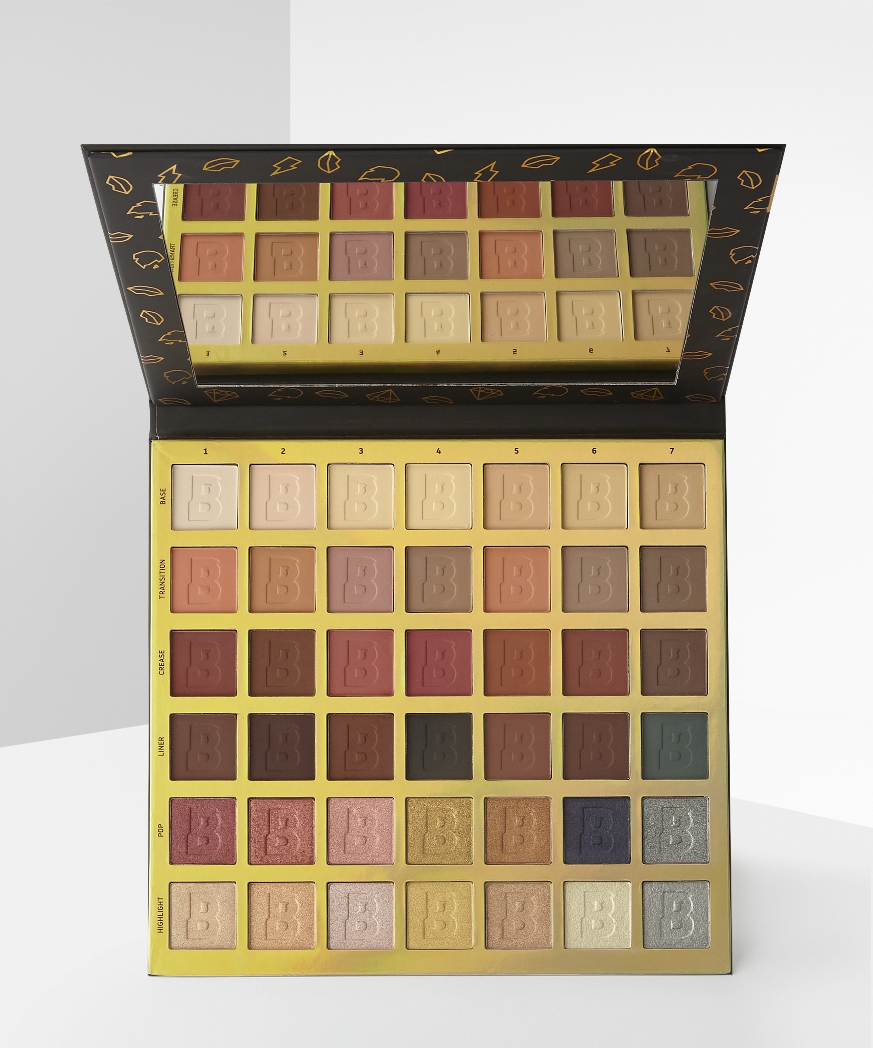 A forty-two-colour eyeshadow palette with six step-by-step looks and endles...