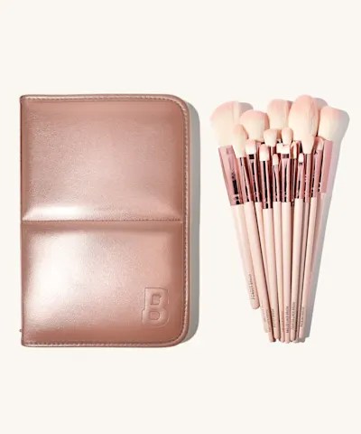 By BEAUTY BAY - Rose Glow 18 Piece Brush Set With Brush Stand