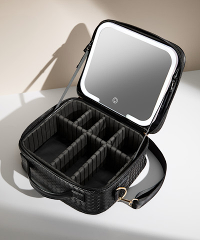 By BEAUTY BAY LED Mirror Travel Beauty Case Black