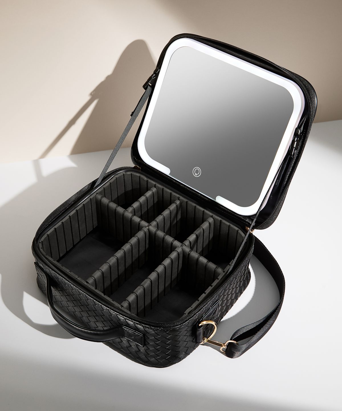 By BEAUTY BAY LED Mirror Travel Beauty Case Black