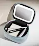 By BEAUTY BAY - LED Mirror Mini Travel Beauty Bag Blue