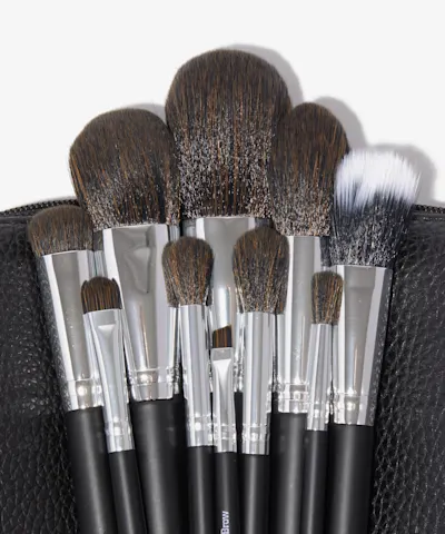 BH Cosmetics - Ultimate Essentials 10 Piece Face & Eye Brush Set with Bag