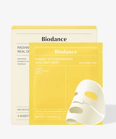 Biodance - Radiant Vita Niacinamide Real Deep Mask x4