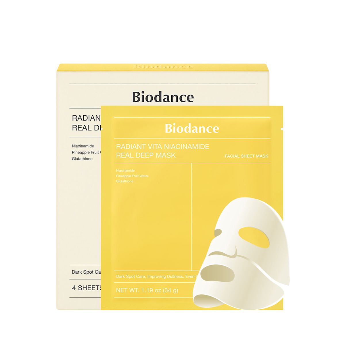 Biodance Radiant Vita Niacinamide Real Deep Mask 28g