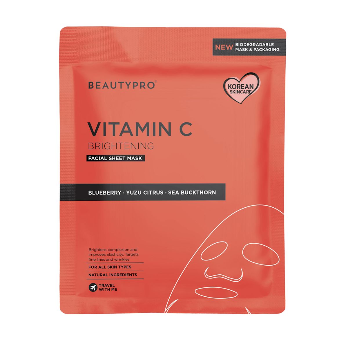 Beautypro Vitamin C Brightening Sheet Mask 22ml