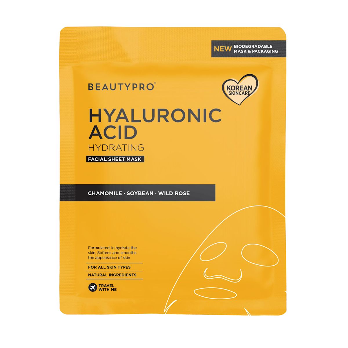 Beautypro Hyaluronic Acid Hydrating Sheet Mask 22ml