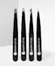 Brushworks - HD Black Combination Tweezer Set