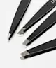 Brushworks - HD Black Combination Tweezer Set