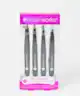 Brushworks - HD Black Combination Tweezer Set