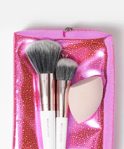 Brushworks - Travel Makeup Brush & Sponge Set