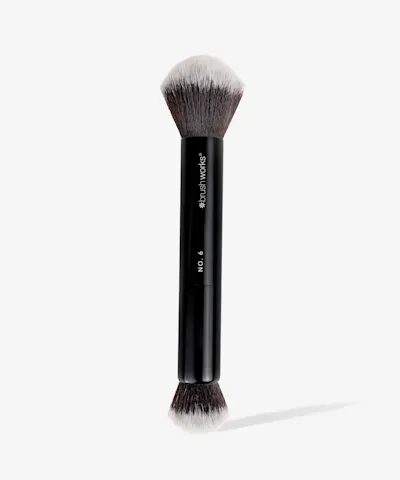 Brushworks - No. 6 Double Ended Powder and Buff Brush