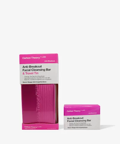 Carbon Theory - Anti-Breakout Charcoal Cleansing Bar & Travel Tin 