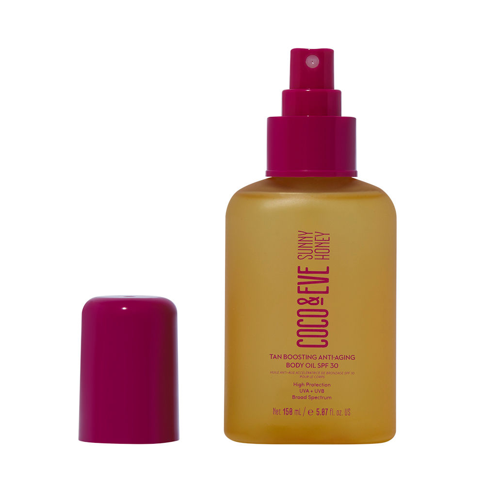 Coco & Eve Sunny Honey Tan Boosting Anti-Ageing Body Oil SPF30