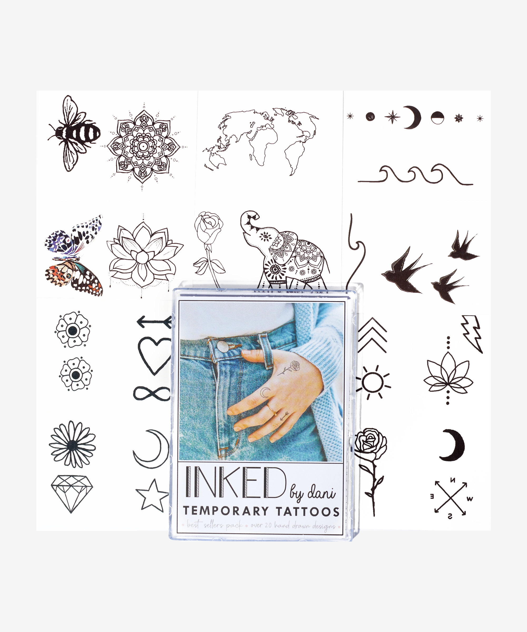 INKED by Dani Best Sellers Temporary Tattoos at BEAUTY BAY image.