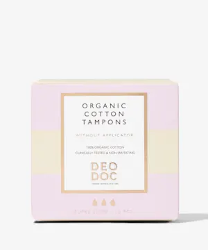 deodoc Organic Cotton Tampons Without Applicator