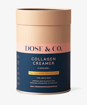 Crema de colágeno y leche desnatada Dose & Co con sabor a caramelo - 340 g