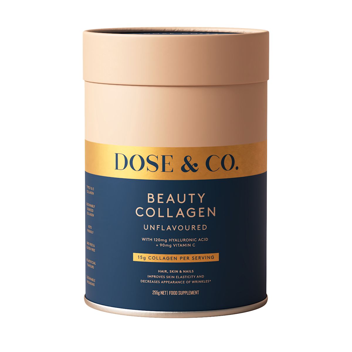 Dose & Co Beauty Collagen Unflavoured with Hyaluronic Acid & Vitamin C
