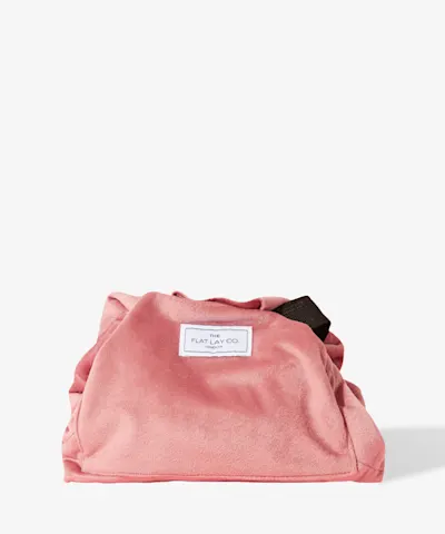 The Flat Lay Co. - Drawstring Makeup Bag in Pink Velvet