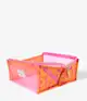 The Flat Lay Co. - Jelly Open Flat Makeup Box Bag in Orange Squiggle