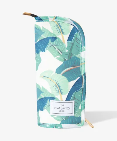 The Flat Lay Co. - Standing Brush Case in Tropical Leaves
