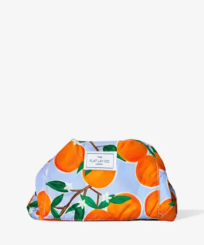 The Flat Lay Co. - Drawstring Makeup Bag in Mediterranean Oranges