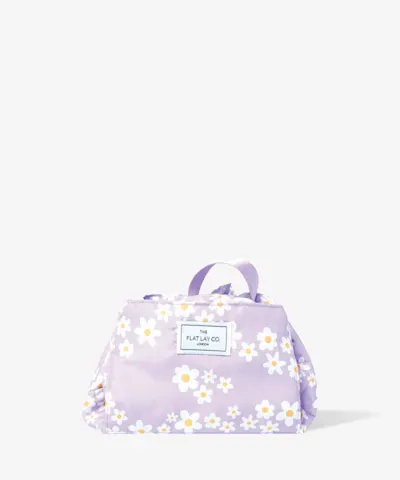 The Flat Lay Co. - Drawstring Makeup Bag in Lilac Daisy