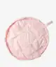 The Flat Lay Co. - Drawstring Makeup Bag in Sweet Pink Hearts Parachute