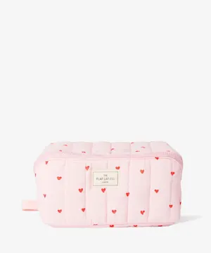 The Flat Lay Co. Marshmallow Open Flat Box Bag in Sweet Pink Hearts