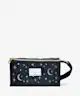 The Flat Lay Co. - Open Flat Box Bag in Embroidered Celestial Blue Velvet 