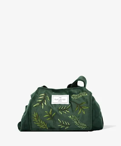 Sage Green Flat Lay Makeup Bag The Flat Lay Drawstring Makeup Bag