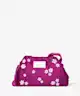The Flat Lay Co. - Drawstring Makeup Bag in Embroidered Daisy Plum Velvet