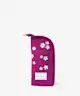 The Flat Lay Co. - Brush Holder in Embroidered Daisy Plum Velvet