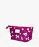 The Flat Lay Co. - Essential Pouch in Embroidered Daisy Plum Velvet