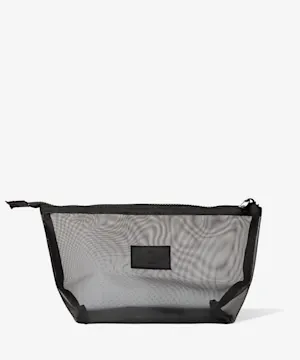 theflatlayco Essential Makeup Pouch Black Mesh