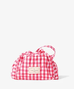 theflatlayco Parachute Drawstring Flat Lay Makeup Bag