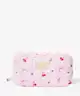 The Flat Lay Co. - Marshmallow Makeup Box Bag - Pink Cherries & Bows