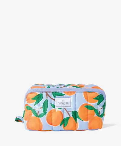The Flat Lay Co. - Marshmallow Flat Lay Makeup Box Bag - Mediterranean Oranges