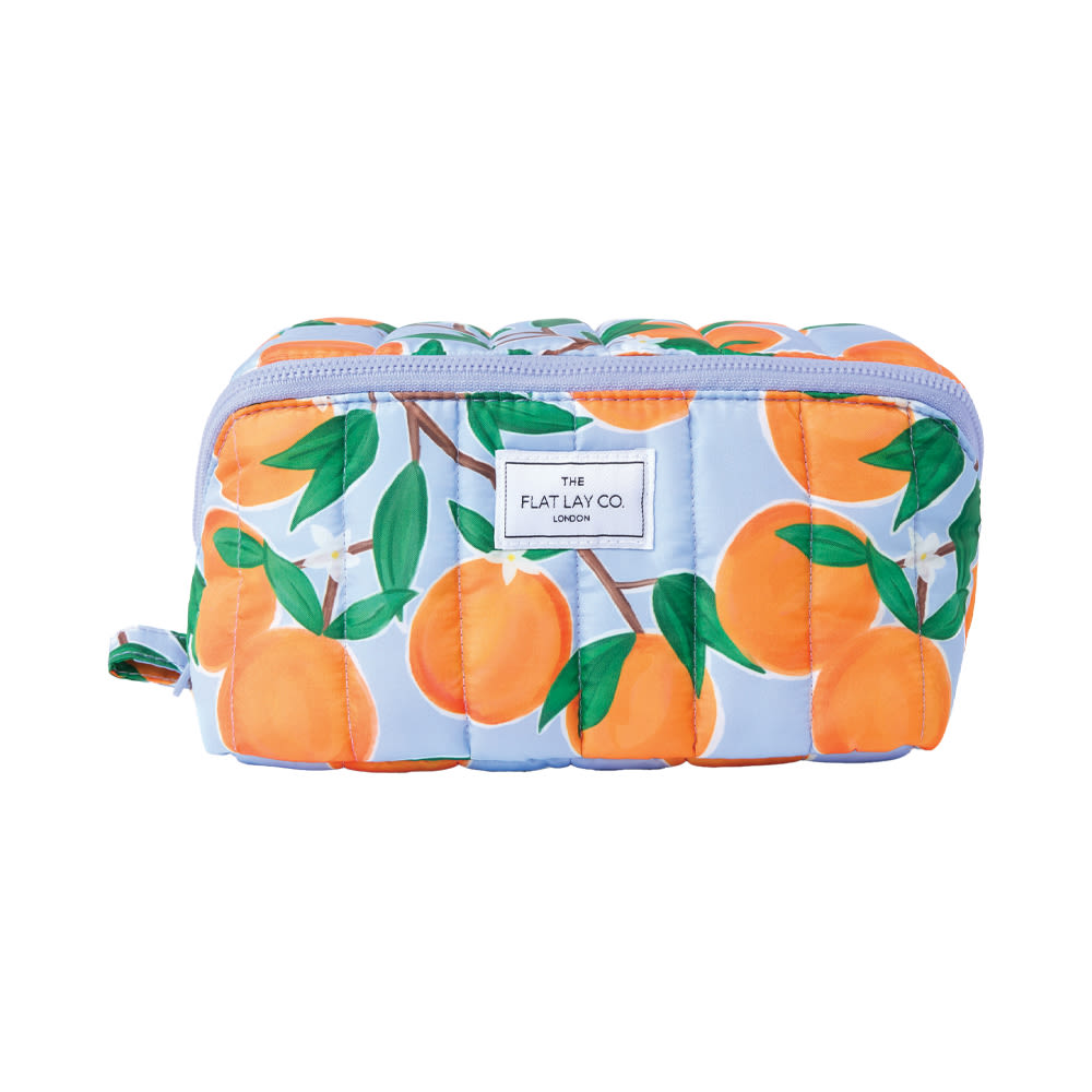 The Flat Lay Co. Marshmallow Flat Lay Makeup Box Bag - Mediterranean Oranges