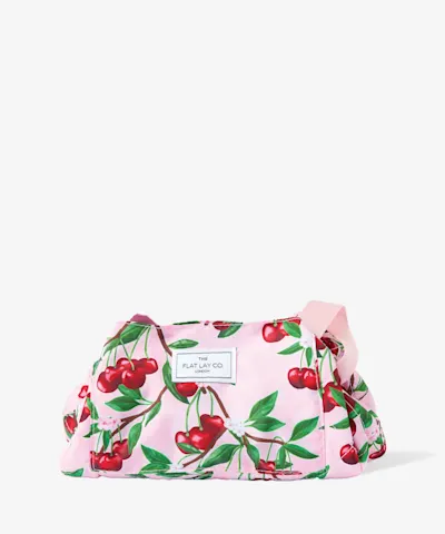 The Flat Lay Co. - Drawstring Flat Lay Makeup Bag - Cherries