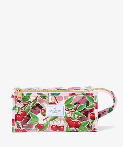 The Flat Lay Co. - Jelly Flat Lay Makeup Box Bag - Cherries