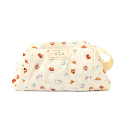 The Flat Lay Co. Parachute Drawstring Flat Lay Makeup Bag - Patisserie