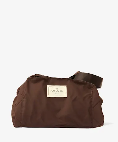 The Flat Lay Co. - Drawstring Flat Lay Makeup Bag - Espresso